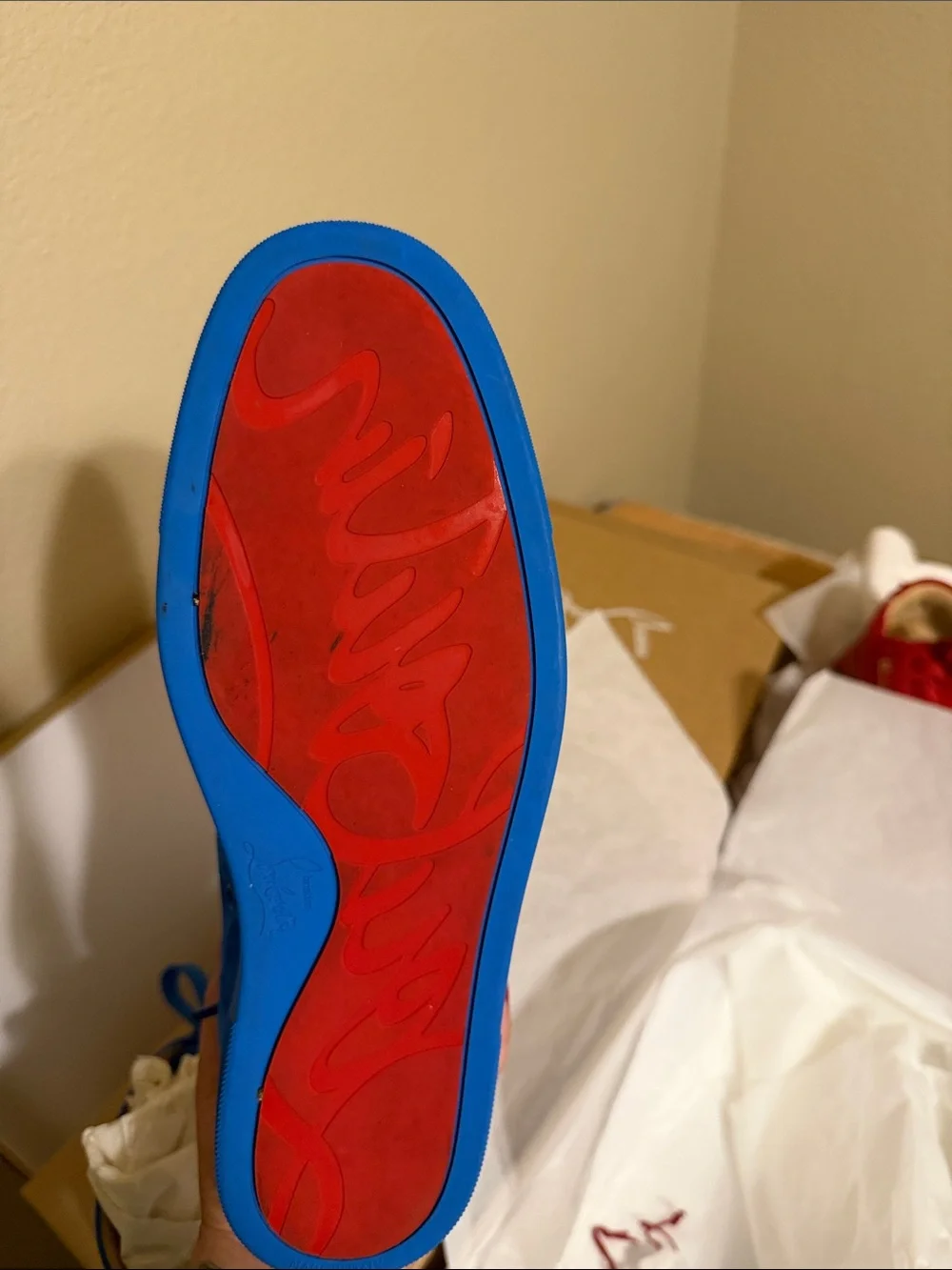 Christian Louboutin vibrant cobalt